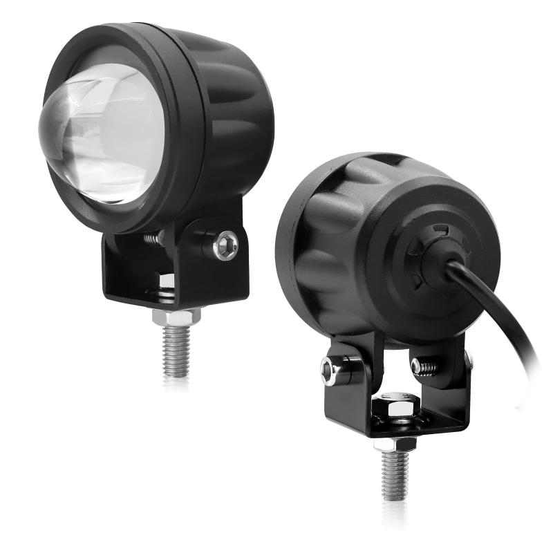 Aoling バイク フォグランプ LED カットライン サブライト ヘッドライト 補助灯、黄色 白色 2色配光 常時点灯 フォグライト、オートバイ フォグランプ 補助ライト 補助ランプ LED 2個