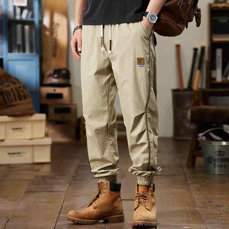 パンツ メンズ 春夏 カジュアル 薄手 ゆったり アメリカン レトロ ワークパンツ 作業 ズボン アウトドア 快適