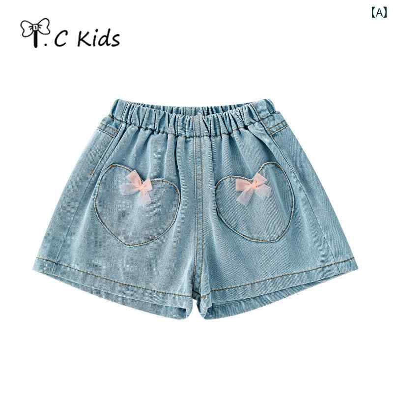 パンツ キッズ ファッション ガールズ サマー 子供用 ジーンズ ベビー ショーツ 韓国 多目的 服