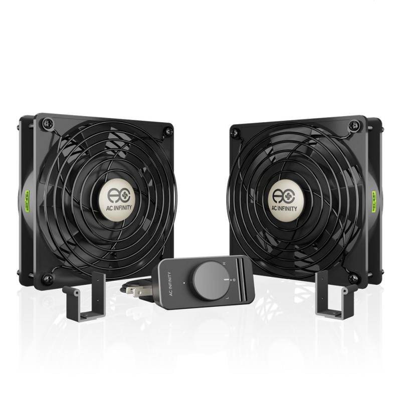 AC infinity ai-80scx速度制御ファンキットUL認定forキャビネット冷却、シングル80 mm Ranged Dual 120 AI-120SCXD
