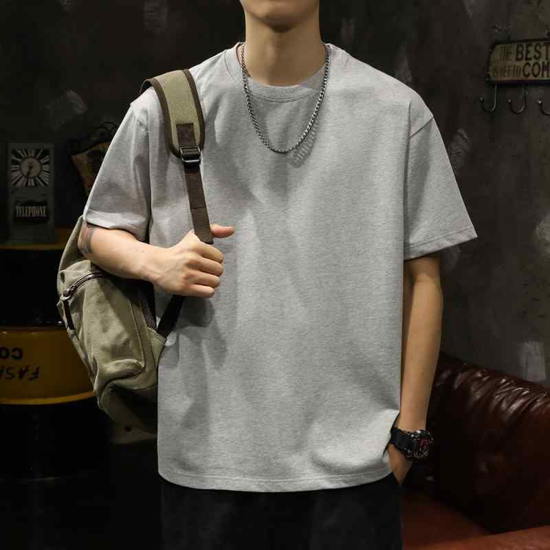 メンズ メンズ 半袖 シャツ トップス 夏 Tシャツ 無地 丸首 ラウンドネック シンプル 大きめサイズ 薄手 ひんやり 涼しい 快適 綿混紡 ノーアイロン レジャー カジュアル ゆったり ブラック ホワイト ブルー ブラウン カーキ グレー アーミーグリーン ベージュ