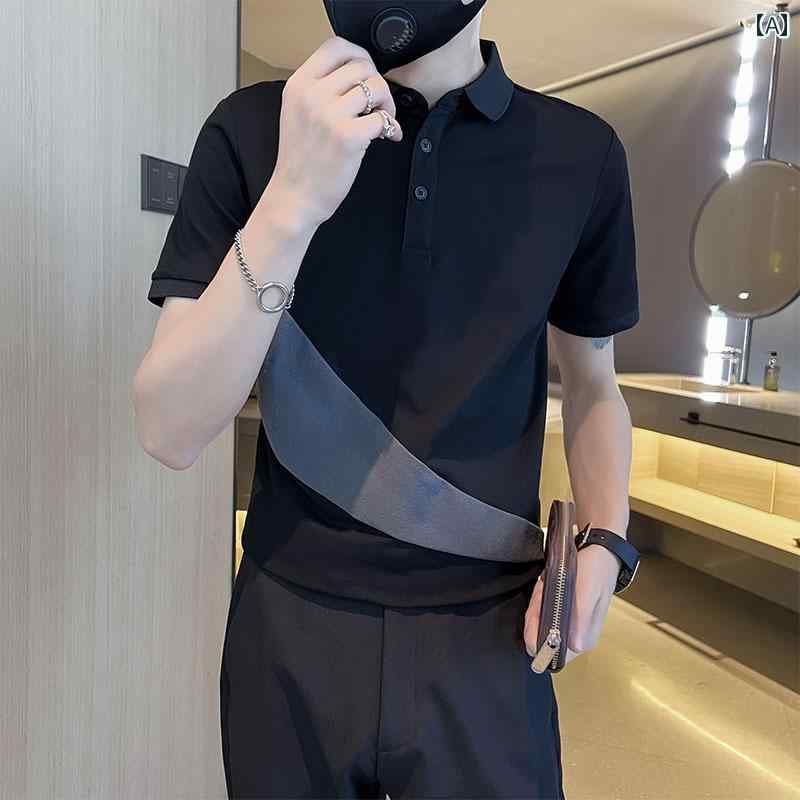 ポロシャツ スポーツ ゴルフ メンズ 紳士服 メンズ シャツ 半袖 夏 トップス 襟付シャツ カジュアル