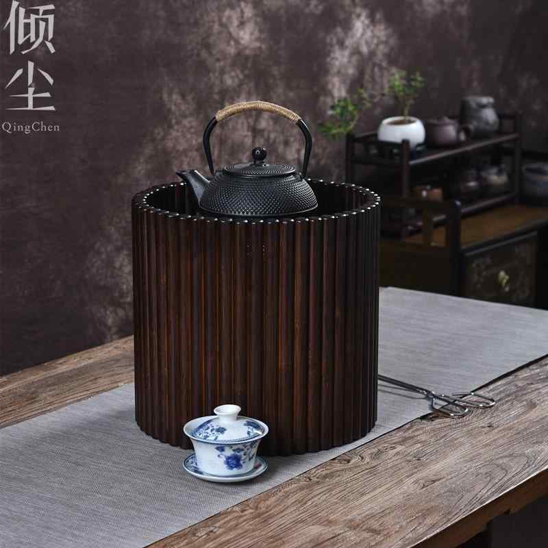 茶道具 紅茶暖房器 炉端 食器置き 竹 籠 雑貨 小物 かざり付ける品 膳立て物の具 速見表真っただ中 小さめ 御先棒 レトロ 寄せあわせ
