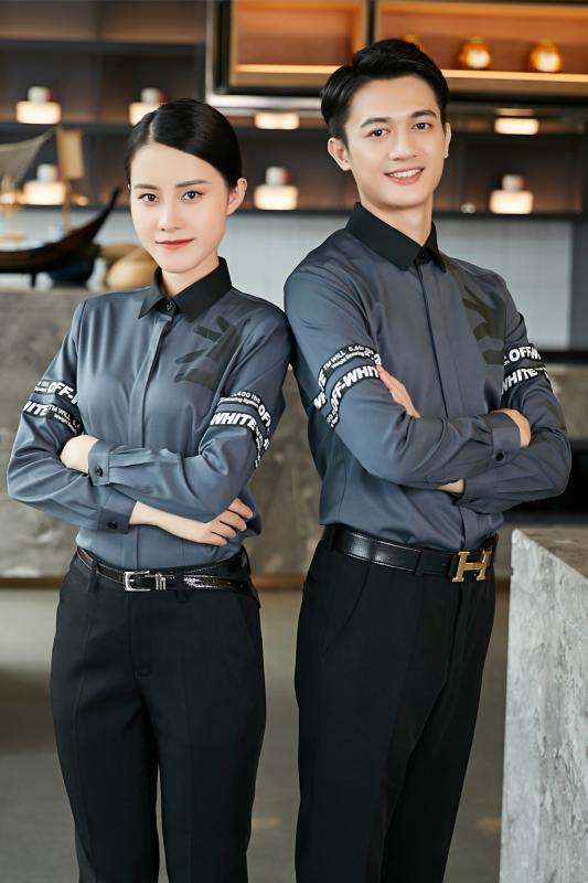 ウェイター ユニフォーム 制服 作業着 おしゃれ ファッション 業務 ホテル レストラン 長袖 バー キャバ ウェイター ベスト シャツ 秋冬 セット 大きめサイズ