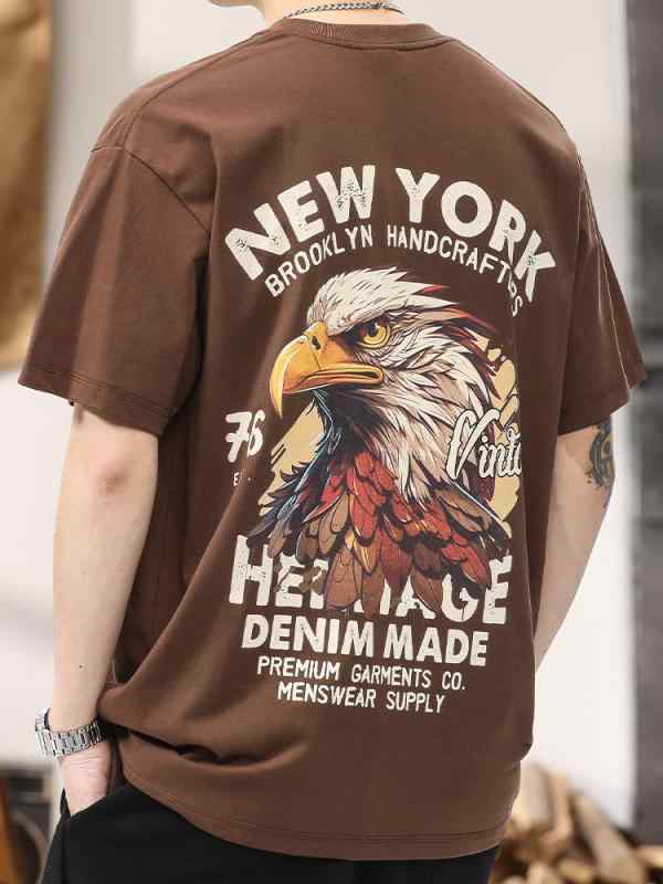 トップス シャツ Tシャツ メンズ アメリカン カジュアル 厚手 半袖 夏 ストリート 綿 快適 汚れ くく 蒸れ くい 半袖