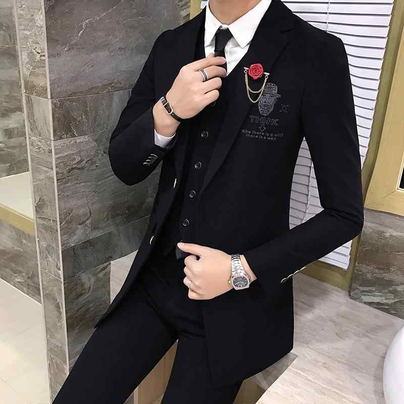 メンズ スーツ ジャケット ベスト パンツ セット メンズ 新郎 ウェディング スリムフィット 韓国 丈 ショート丈 紳士服 おしゃれ ファッション 大きめサイズ 29,005円
