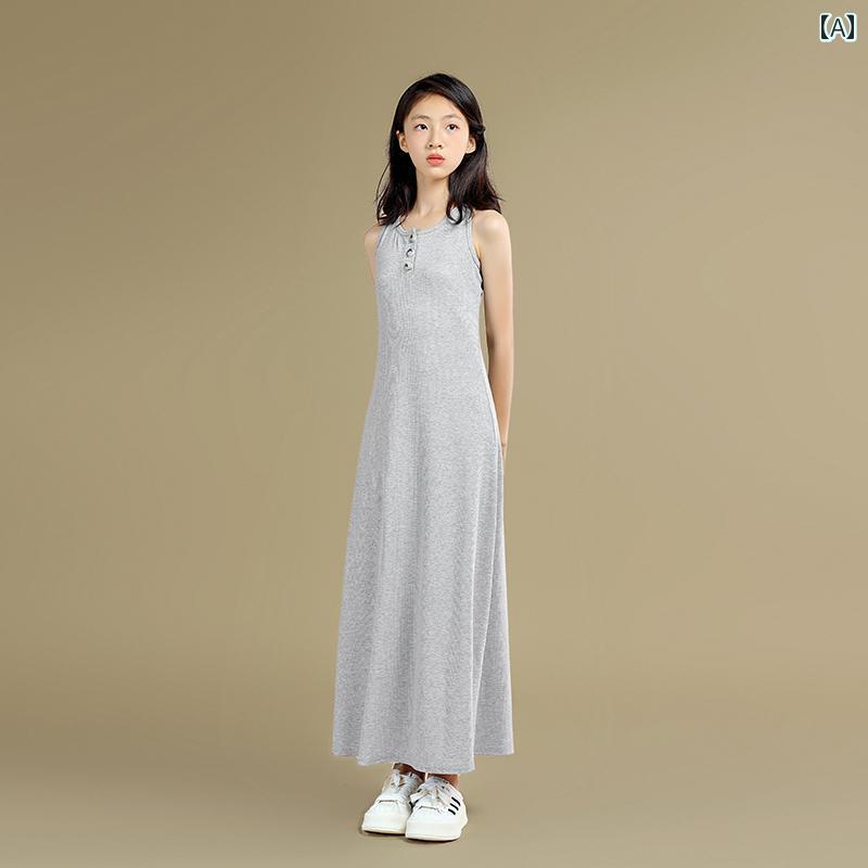スカート コート 女の子 ガールズ スーツ 春秋 ロング ベスト 大きい 子供 韓国 ガール 2点 セット