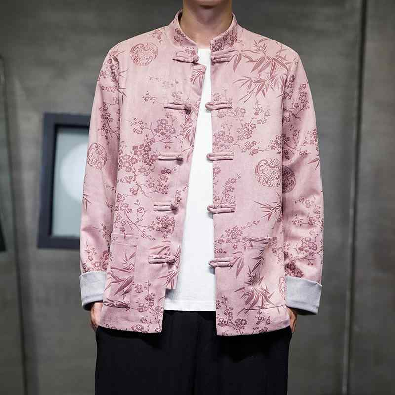 メンズ ファッション トップス ジャケット かっこいい 中華風 カンフー服 レトロ チャイナ風 唐装 メンズ 漢服 カジュアル 長袖 大きめ 秋