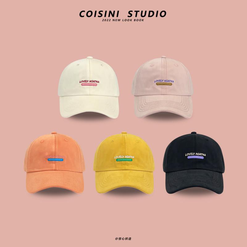 キャップ 韓国 文字刺繍 ピンク アヒル キャップ レディース 夏 旅行 カジュアル 日焼け防止 野球帽 メンズ