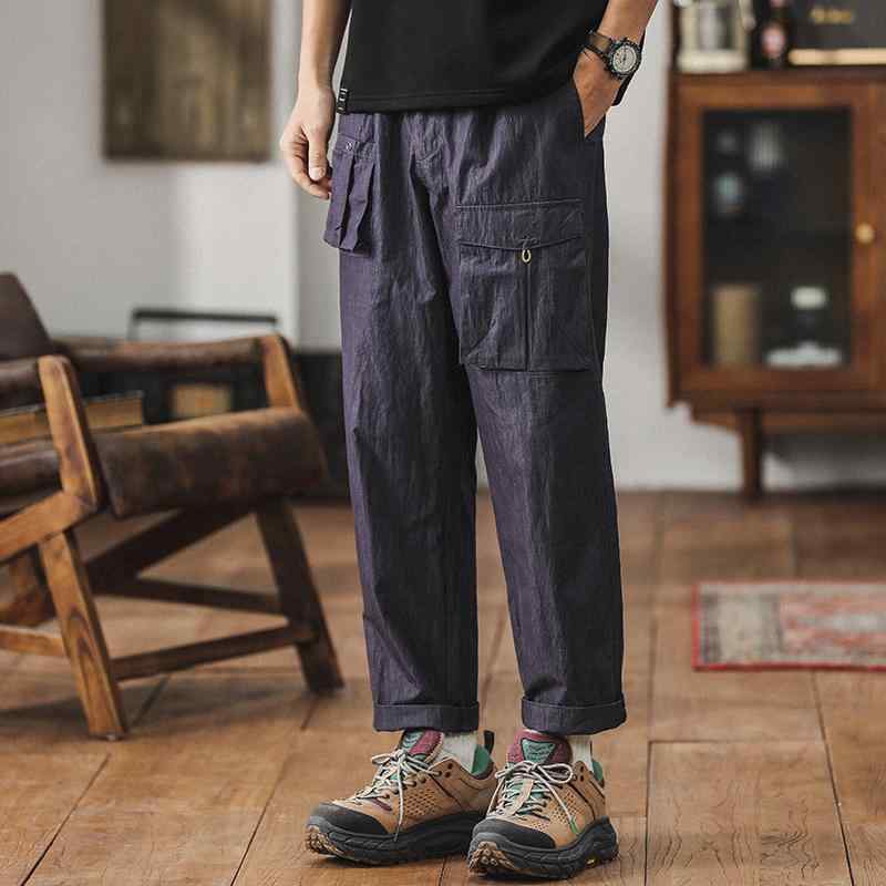 パンツ メンズ アメリカン レトロ ワークパンツ 作業 ズボン アウトドア ゆったり ストレート レッグ スポーツ アウトドア 速乾 春 ワイド レッグ カジュアル