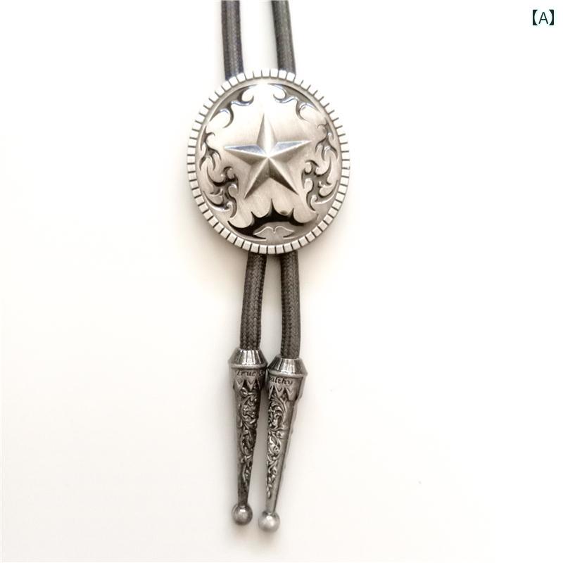 メンズ カジュアル アクセサリー ループタイ ボロタイ ネクタイ BOLO TIE ペンダント 襟 ロープ 春秋 韓国 蝶