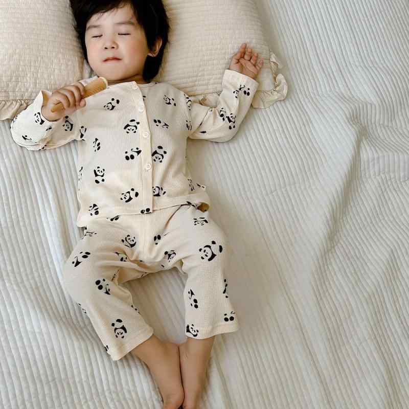 子供服 パジャマ 韓国 暖かい 吸湿発散性 通気性 男の子 女の子 ホームウェア 春秋 ユニセックス 長袖 長ズボン 子供 キッズ ２点セット