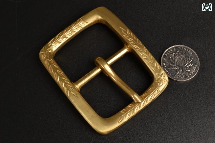 真鍮 レディース メンズ ファッション アクセサリー オールシーズン ベルト ウエスト バンド ヘッド ピン バックル