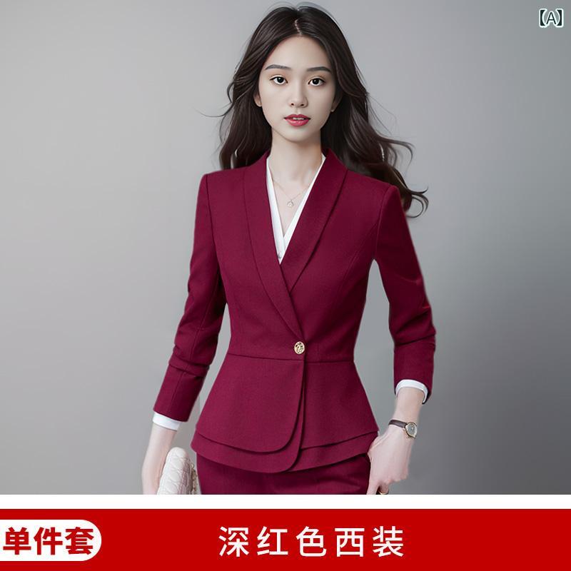 春秋 レディース スーツ セット おしゃれ きれいめ 上品 豪華感 アップ 通勤 仕事 ビジネス オフィス 就活 ビジネス カジュアル フォーマル 面談 衣装 参観日 韓国