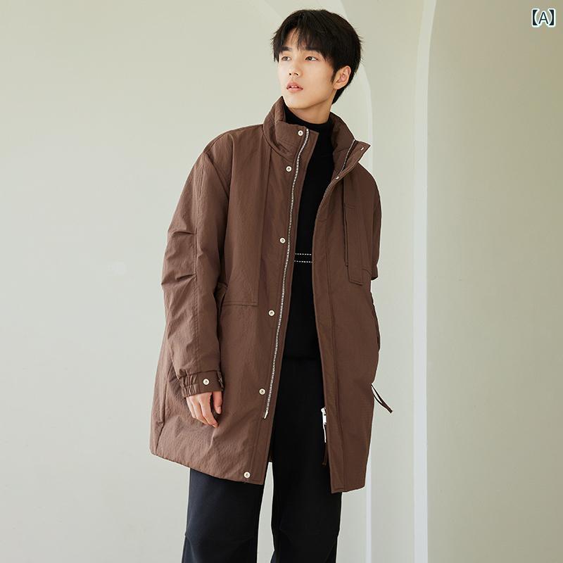 ダウン ジャケット メンズ ファッション アウター カジュアル 豪華 90 グースダウン 丈 ワークウェア 秋冬 薄手 ウインドブレーカー メンズ
