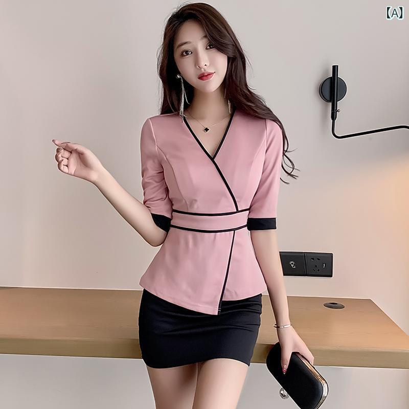 エステ 美容サロン 制服 ユニフォーム 秋冬 レディース 作業着 ティシャン スパ マッサージ 無地 パンツ スカート レディース シンプル