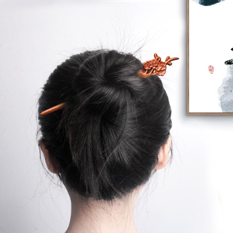 ヘアアクセサリー かんざし ヘアピン 桃木 梅の花木 頭 髪飾り 髪留め 魅惑 ギフト レトロ おしゃれ レトロ レディース シンプル 大人式 母の日 クラシックモダン 装飾品 撮影 小道具 レディース