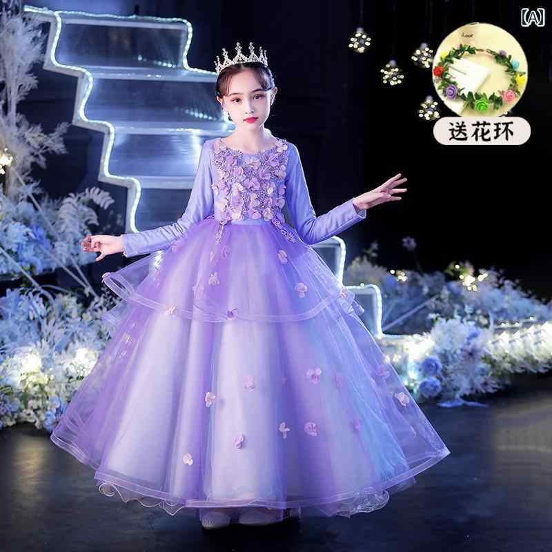 フラワーガール ドレス キッズ ジュニア ファッション 女の子 子供服 ガール 豪華感 かわいい プリンセス イベント 結婚式 パーティー 衣装 発表会 誕生会|セキュアデポ