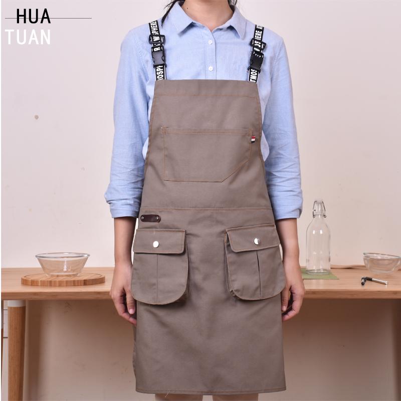 エン 前掛け 作業着 スモック 保護 DIY 花 調理 防汚 家庭 キッチン カバー 生地 ガーデニング メンズ レディース兼
