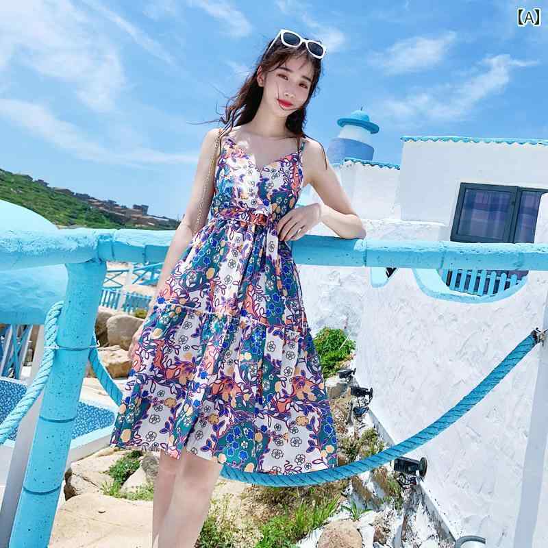 リゾート ワンピース レディース 海辺 休暇 ビーチ スカート 旅行 レディース ドレス 小さめ 人 服装 レディース 写真撮影 スカート へ 旅行｜セキュアデポ