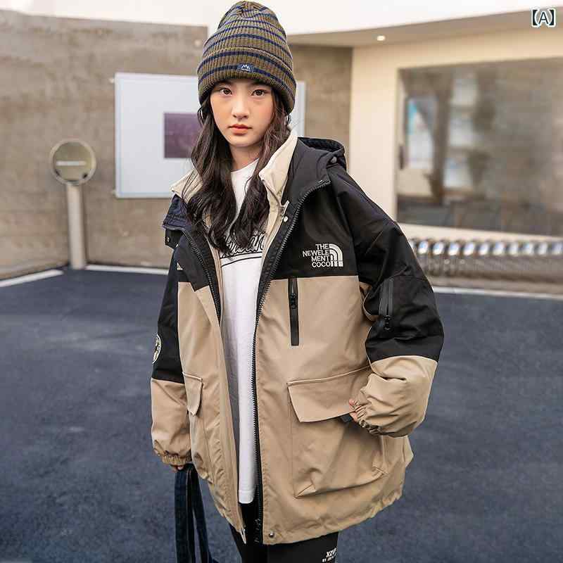 女の子 ジャケット ショートコート 起毛 フード 秋冬 厚手 カジュアル レジャー アウトドア 休日 中学 高校 学生 JK ガール レディース|セキュアデポ