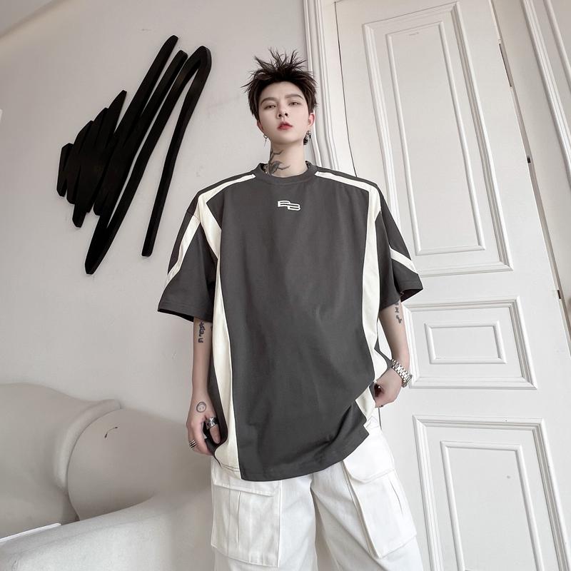 トップス Tシャツ ラウンドネック 夏 半袖 ゆったり アイロン処理し メンズ シンプル スポーツ