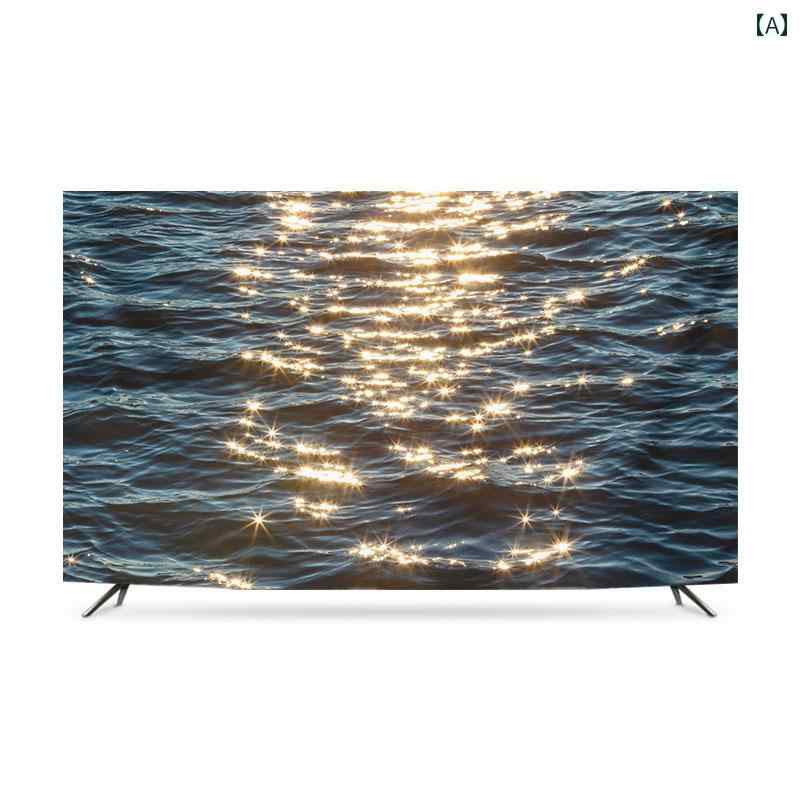 テレビカバー 防塵 おしゃれ 55インチ 65インチ 75インチ ダスト 保護 クロス 液晶TVカバー 布 生活品 インテリア 景