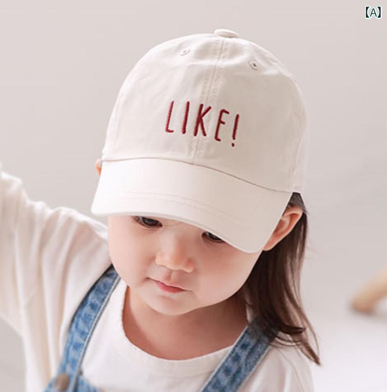 ベビー 帽子 サンハット かわいい 赤ちゃん 韓国 レター 刺繍 野球 男の子 女の子 春秋 ひさし キャップ