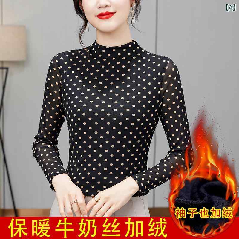 トップス シャツ レディース ベルベット ダンス 練習 服 大人用 ラテン メッシュ 長袖 社交ダンス 標準 モダン ダンス ボトム画像