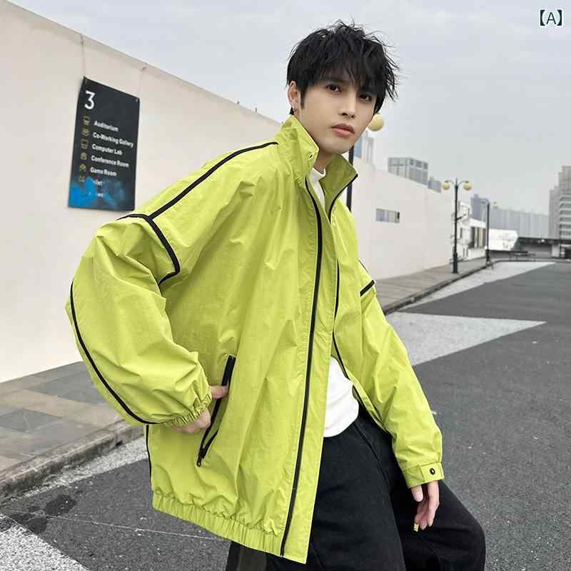 メンズ 紳士服 メンズ ジャケット ウインドブレーカー ジャンバー 春 アウトドア スタンドカラー スポーツ 防風 薄手｜セキュアデポ