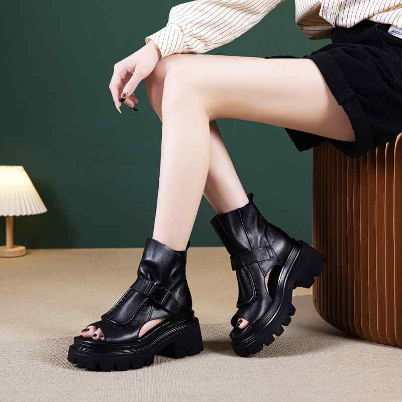 ショートブーツ レディース 厚 快適 シューズ おしゃれ かわいい かっこいい 合わせやい 履き歩きやい 細見え アップ 夏 イベント フェス レジャー パーティー デート 旅行