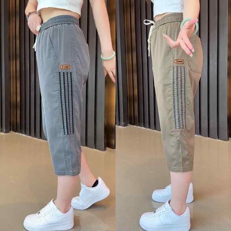 パンツ メンズ ズボン ストライプ ショーツ 夏 ファッション ストレート クロップドパンツ 薄手 速乾 カジュアル メンズ
