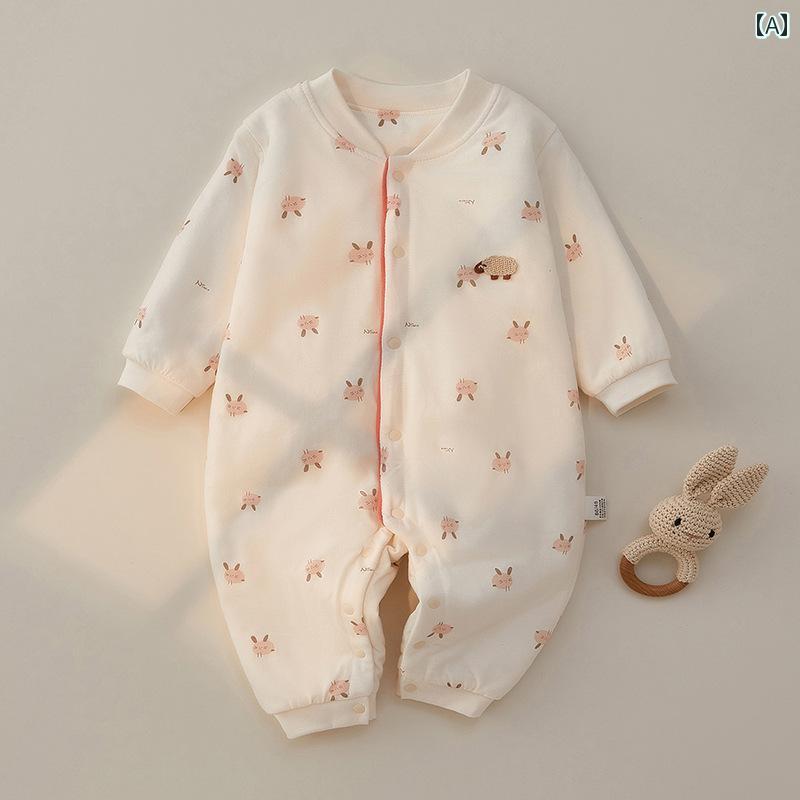 ロンパース かわいい ベビー ワンピース 洗濯 バサミ 綿 秋冬 長袖 薄手 服 秋 ハイ 新生児