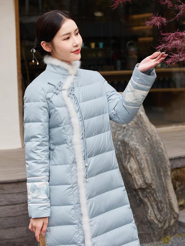 上衣 冬 ロング 落ち込む 中華風 成人女性 レトロ 唐 背広 韓服 刺しゅう 瀬戸もの 一皿 バックル 中華風 成人女性