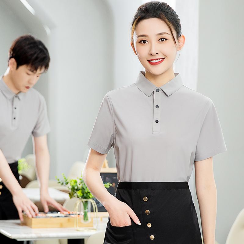 飲食店 業 制服 レストラン ホール ユニフォーム レディース メンズ メンズ レディース兼 ウェイター カフェ 洋菓子店 作業着 夏 ポロシャツ