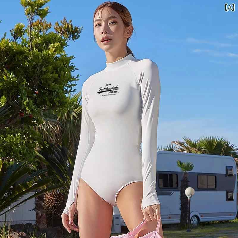 レディース 夏 水着 おしゃれ リゾート プール ビーチ 長袖 ワンピース 小胸 プッシュアップ ギャザー セクシー お腹 カバー 着痩せ サーフィン シュノーケリング 温泉 海水浴