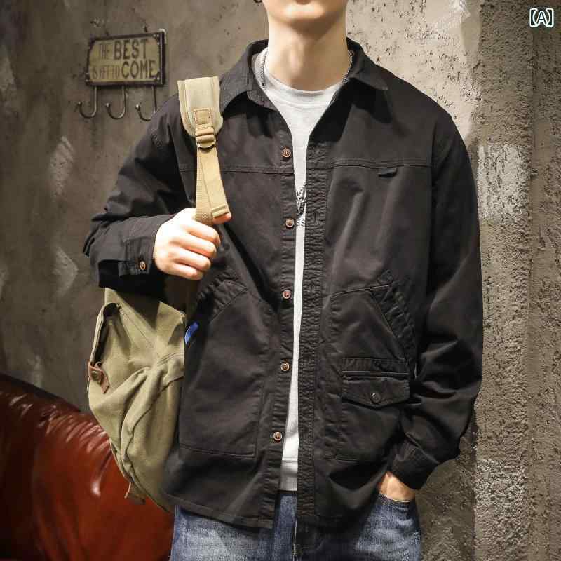 プルオーバー トップス 上衣 心地好い メンズ アメリカン レトロ 分かりやすい 細工物プルオーバー ゆったり インズ 春 心地好い 烏兎