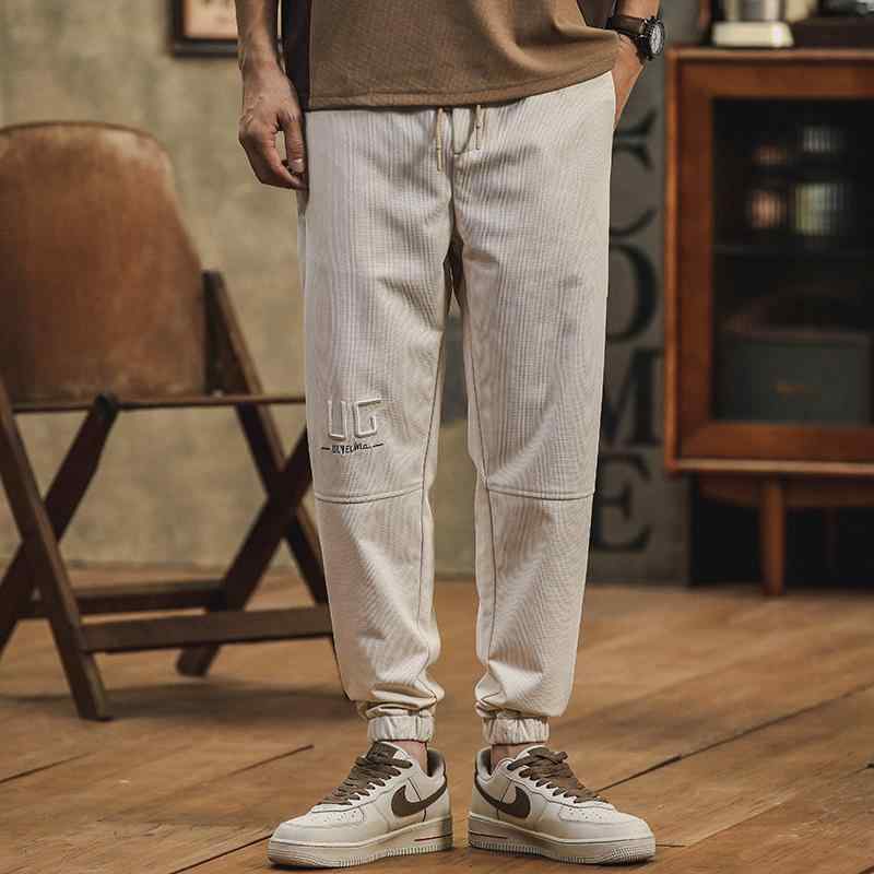 パンツ メンズ カジュアル スポーツ トレーニング ズボン ワッフル 男性用 春夏 薄手 快適 レギンス スウェットパンツ