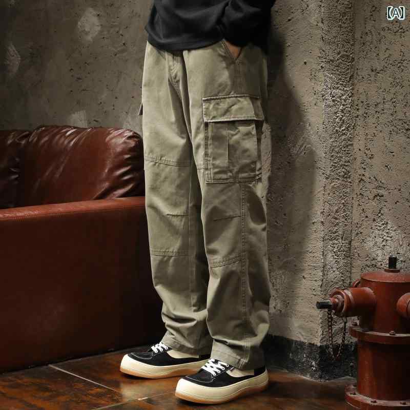 ズボン下 メンズ カーゴパンツ 御役目ズボン 秋冬 裏起毛 朦々たる アメリカン レトロ 心地好い 運動競技 ロング