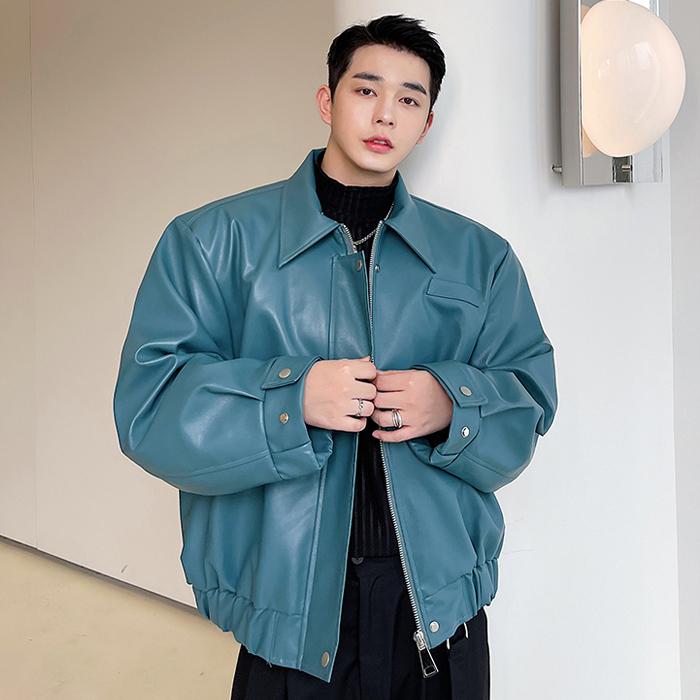 上衣 トップス 韓国 ハイエンド レトロ CITYBOY 遊撃手 なめし革 成人男性 成人女性 表どおり 自動自転車