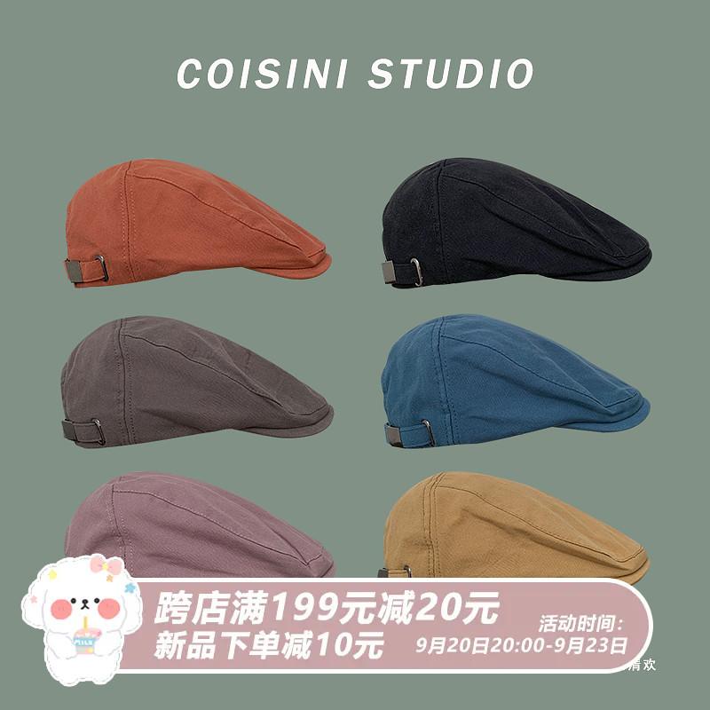 帽子 レトロ ソリッドカラー グレッシブハット レディース 夏 ベレー 帽 カジュアル ペインターズ キャップ メンズ ピーク ハット