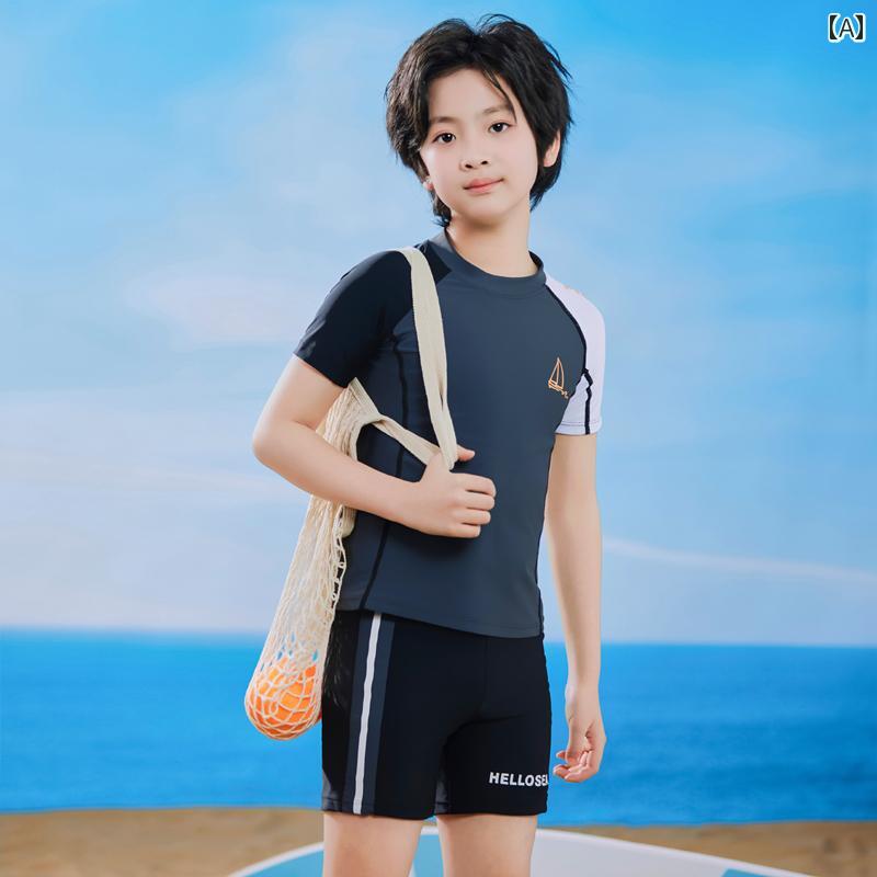 水着 スイムスーツ 子供 プール 男の子 夏 半袖 キッズ メンズ トレーニングウェア セット 練習着 カジュアル