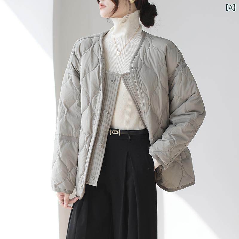 上衣 アウター レディース 斜方形 お定まり 落ち込む 冬 韓国 愛想のいい ラウンド素っ首 生あたたかい 遊撃手 小っちゃい