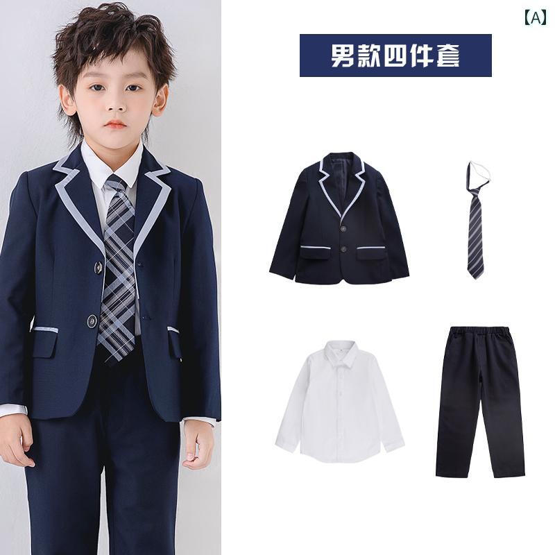 キッズ スーツ フォーマル 発表会 小 中学校 制服 幼稚園 制服 子供用 クラス 制服 春秋冬 チェック柄 英国風 カレッジ