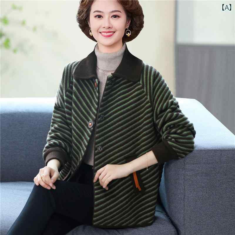 レディース ファッション トップス アウター ウェア 母 秋冬服 ウール ジャケット カーディガン 服 高貴 インナーセット パンツセット 婦人服