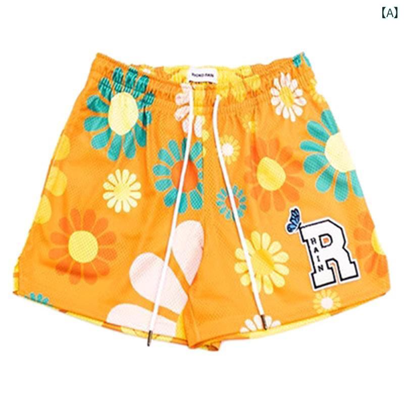 パンツ メンズ 男女同 型 速乾 夏用 アメリカン バスケットボール トレーニング R 文字 ゆったり カジュアル ショート