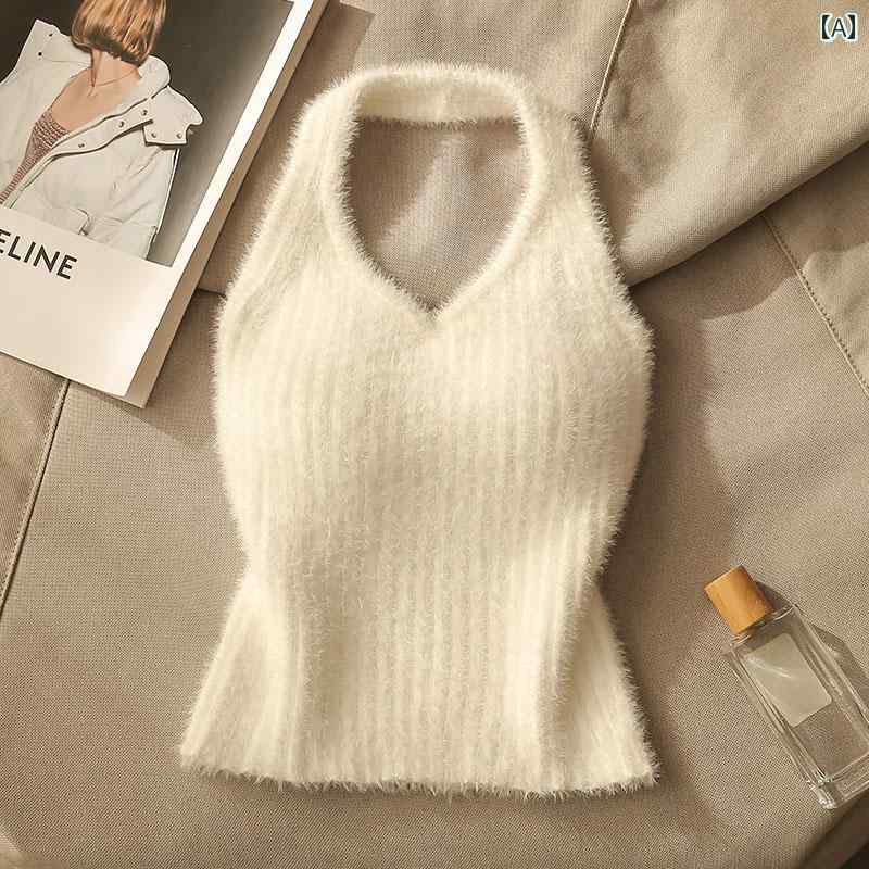 レディース ニット タンクトップ モテ服 セクシー お腹見せ レイヤード おしゃれ トップス 韓国 イベント フェス 普段着 い オフィス 衣装 レジャー デート アップ 映え