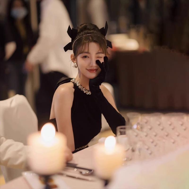 お召しもの 誕生日 レディース 夕まぐれ ハイエンド リトル 黒いこと ハイエンド 生まれ落ちる日 寄りあい 祝杯 ホルターネック