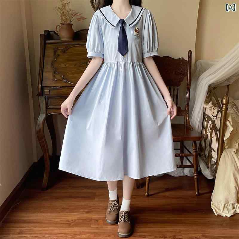 レディース 学生 ワンピース 夏 学生 シンプル ナチュラル フェアリー かわいい ガーリー カジュアル 森ガール