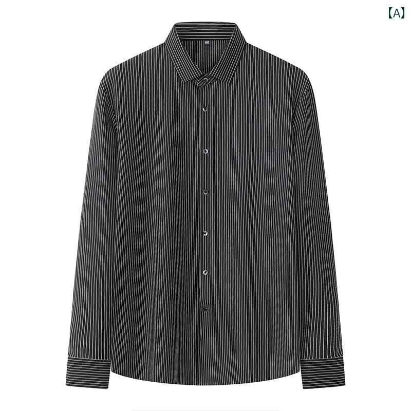 メンズ Yプルオーバー 縞模様 商行為 心地好い 今めかしい 今めかしい トップス  冷やりとした 夏  否鉄 細工物 ひんやり 冷やりとした 好いたらしい 青み 長袖